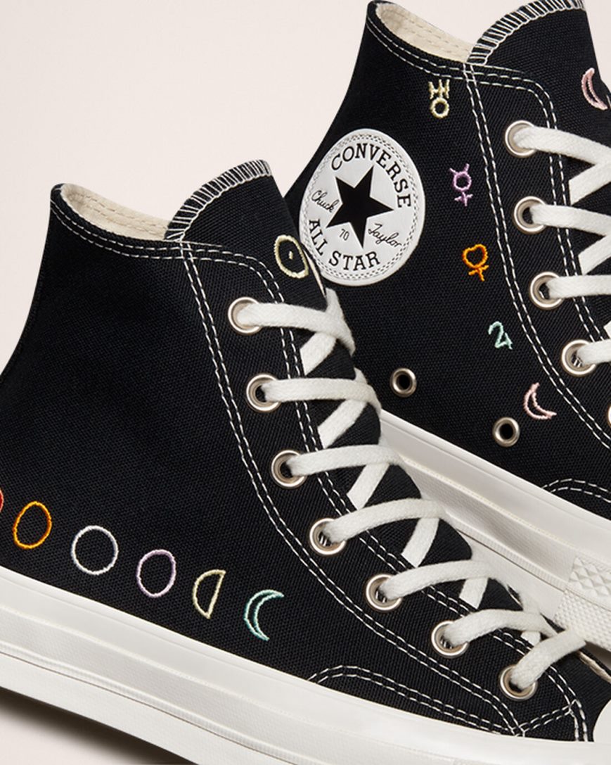 Women's Converse Chuck 70 Mystic Symbols High Top Shoes Black / White | AU 15948O